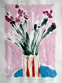 Image 2 of Irises. Striped Vase