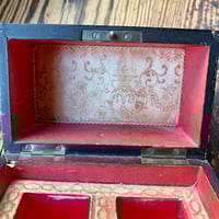 Image 9 of Antique French Napoleon III Boulle Scent Box 2 Baccarat Perfume Bottles