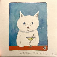 Image 5 of Small square art print -Martini Cocktail 