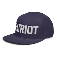Image 4 of PATRIOTS Navy on White Snapback Hat from PatriotsCo.com