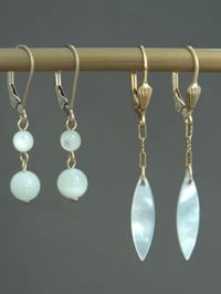 Boucles d'oreilles nacre blanche