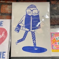 Image 2 of Support your local bookshop A3 riso print