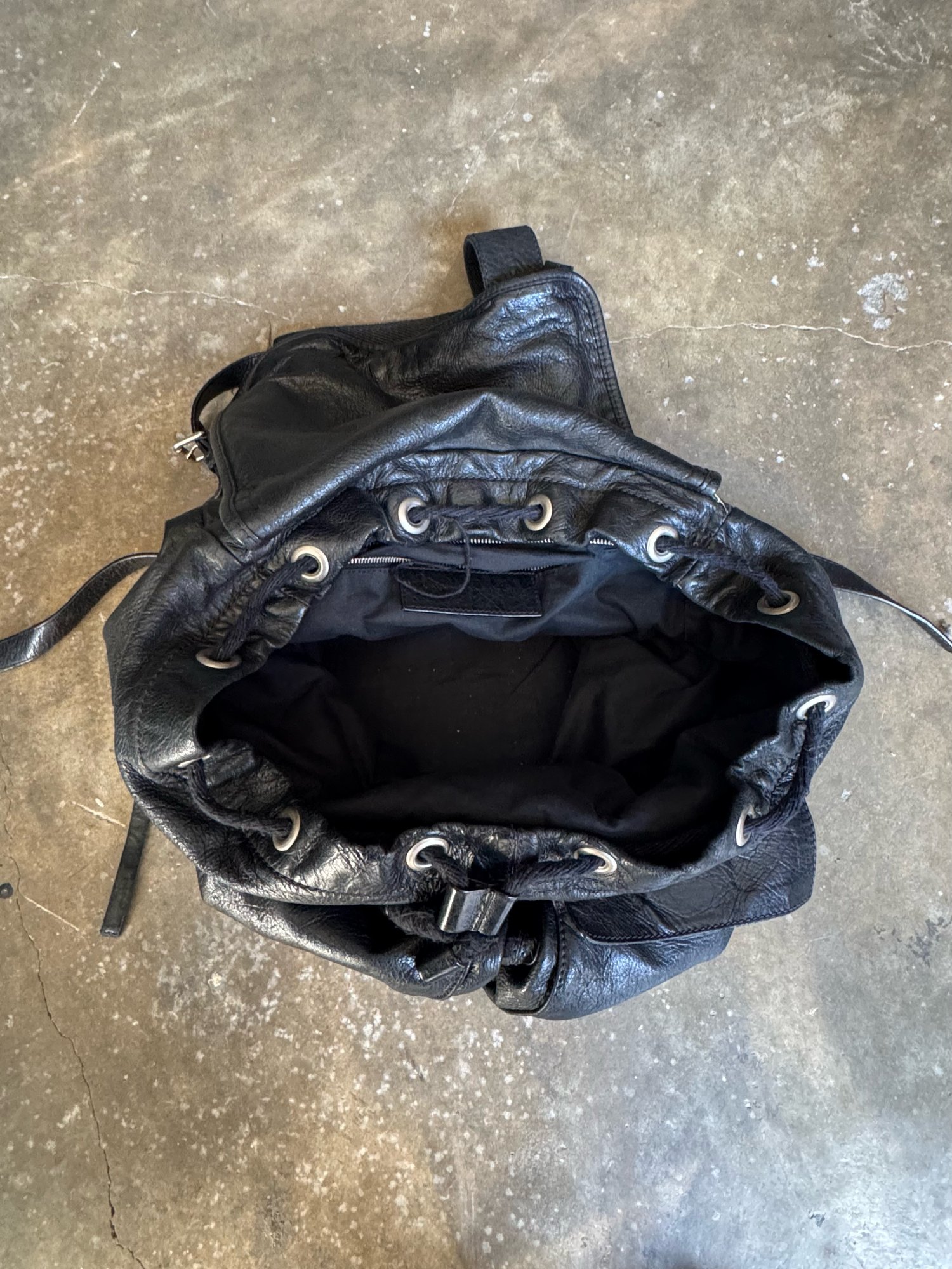 Image of Balenciaga Leather Rucksack CityBag