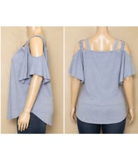Image 7 of New 4XL SHEIN Curve open shoulder flare sleeve top #186*8