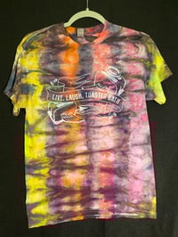 Image 1 of SMALL Live Laugh Toaster Bath Tie Dye Shirt