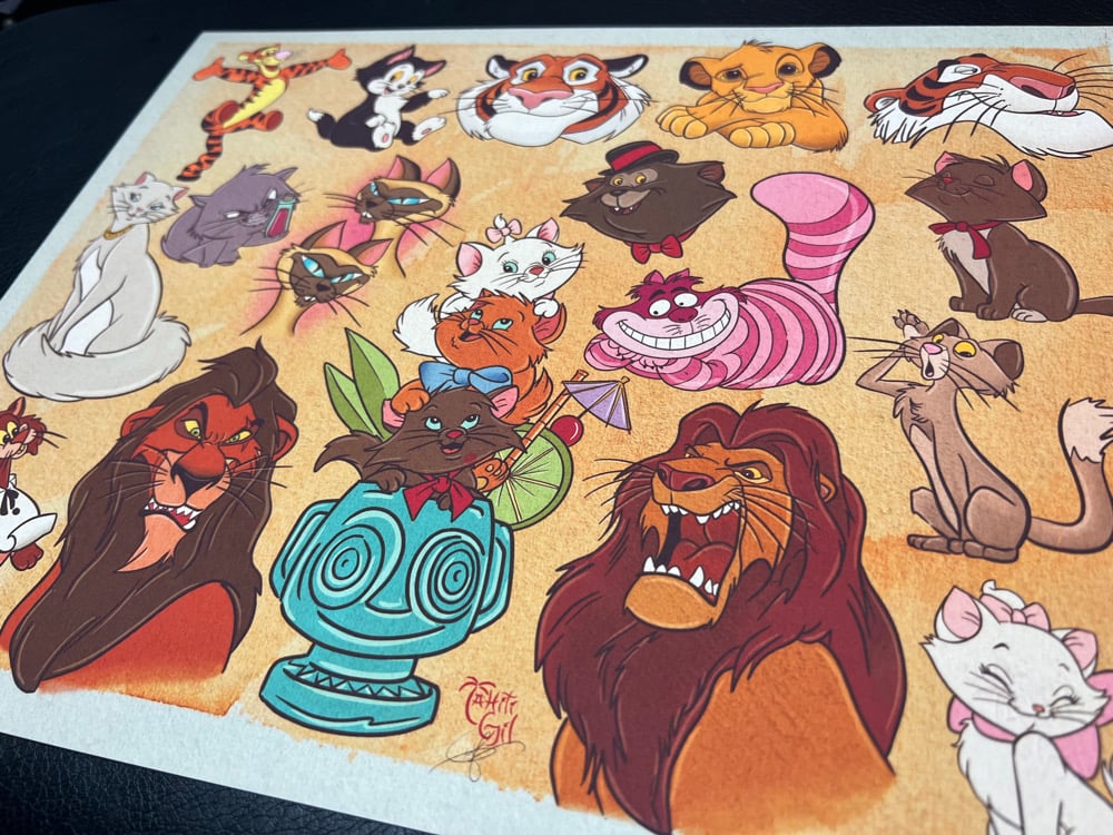 Image of Disney Inspired Traditional Tattoo Flash Sheet: D14 11x14