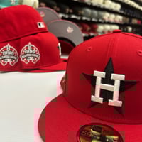 Image 2 of New Era 59Fifty Scarlet “Hood Star”