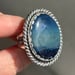 Image of Large Oval Leland Blue Handmade Sterling Silver Ring 
