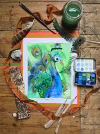 Image 8 of "Peacock" Original 