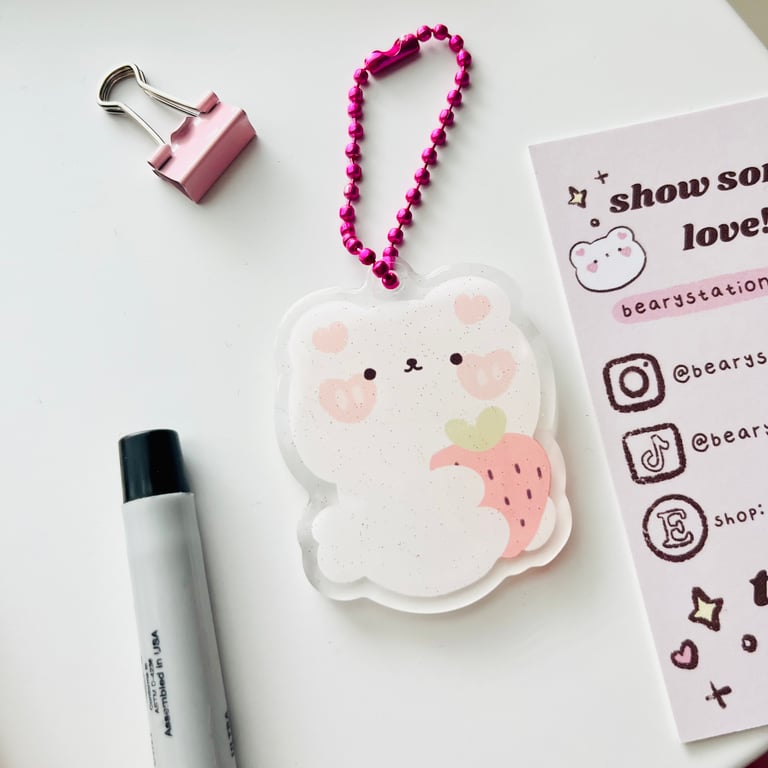 Acrylic Bear Keychain