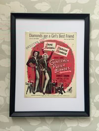Image 1 of Diamonds are a Girl's Best Friend from Gentlemen Prefer Blondes, framed 1953 vintage sheet music