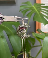 Image 1 of Unakite Silver Moon  Necklace