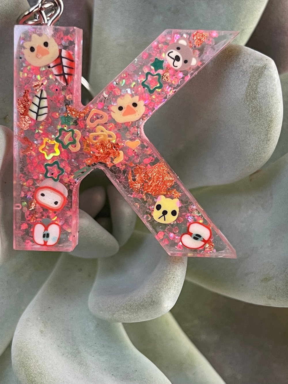 Image of Letter K. Keychain 