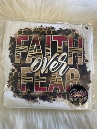 White “Faith Over Fear” Tee-Medium