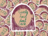 Curly Hair, Don't Care sticker