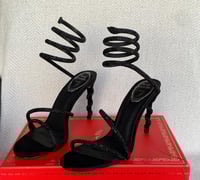 Image 3 of BLACK SPARKLE TWIST HEELS