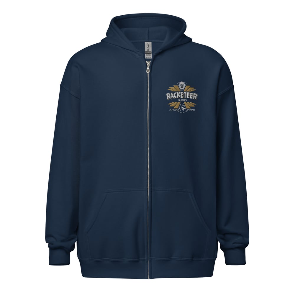 Racketeer Broadcast Association Punk Rock Rhythm & Blues Unisex Heavy Blend Zip Hoodie