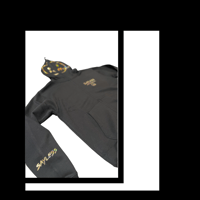 Image 2 of Full-Zip SayLess Jacket (Black/Gold metallic)