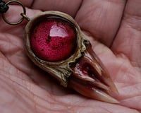Image 2 of Crimson Oracle Snaggletooth Pendant OOAK