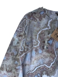 Image 4 of M Unisex Adult Soft Long Sleeve Tee in Stone Geode Ice Dye
