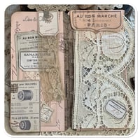 Image 9 of Junk Journal lace samples french folder