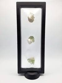 Image 5 of Set of 3 Octahedral YGX Fluorite & Candle Quartz with 9" Display - 4 Styles