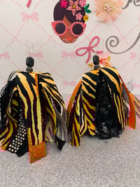 Striped Tassel Earrings 