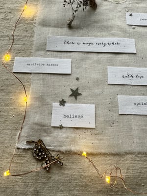 Image of Festive fabric quotes