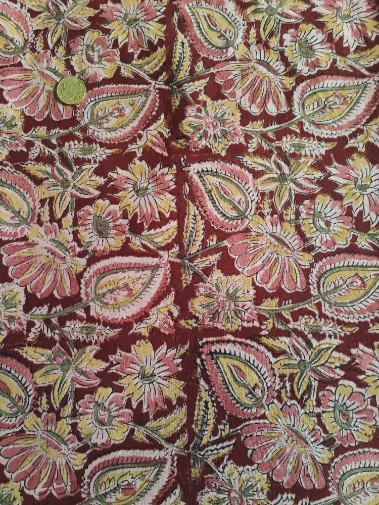 Image of Coupon 30 cm kalamkari  bordeau