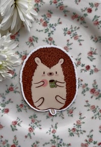 Hedgehog Little Treats Sticker – Matte Vinyl Sticker for Water Bottles, Laptops & Journals
