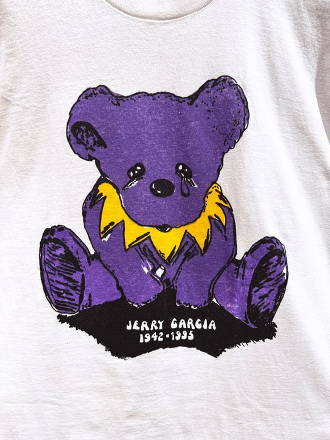 Grateful Dead 1995 Black Muddy River Garcia Remembrance Lot T-Shirt - Size L