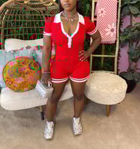 Knit Collar Romper 
