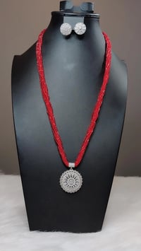 Image 1 of Looza Long American Diamond Hydrocrystal Necklace Set
