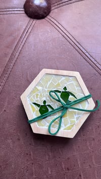 Image 3 of One Turtle Two Turtle stained glass mosaic coasters