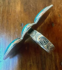 Image 7 of Turquoise Trilogy adjustable statement ring