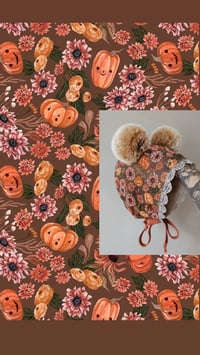 Pumpkin Patch handmade to order pom pom bonnet 