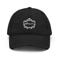 Image 3 of White Royalty Logo Distressed Dad Hat