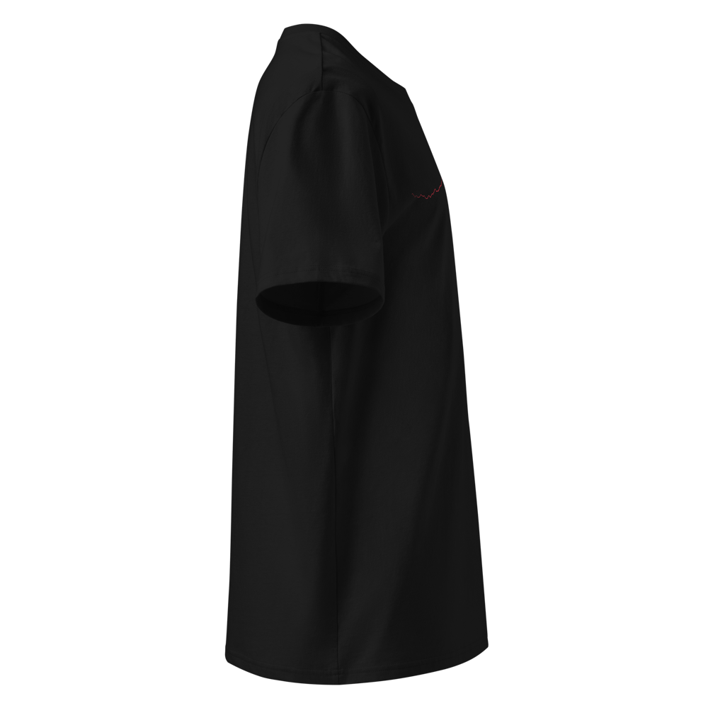 Monte Rosa T-shirt in Cotone Organico Unisex Nero / red PULSE