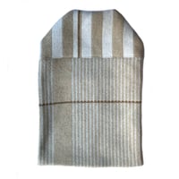 Image 2 of Beige Stripe Reclaimed Cashmere Hot Water Bottle Cover