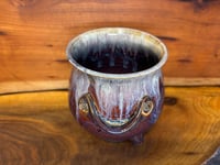 Image 2 of Purple Drip Cauldron Planter 