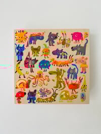 Image 1 of Colorful Friends Original with Pink Friend 