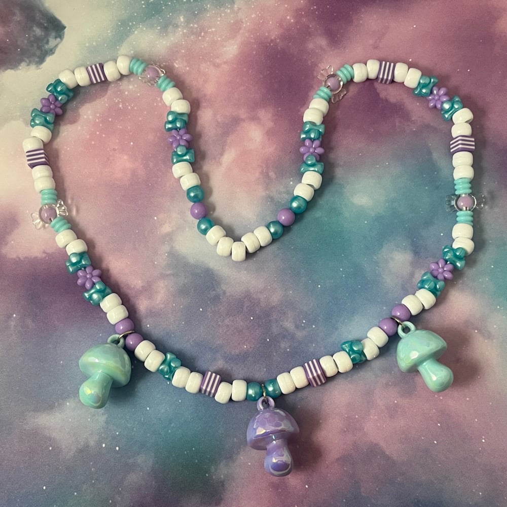 Image of Mushroom Kandi Necklace
