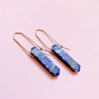 Image 2 of Lapis Lazuli Point Earrings