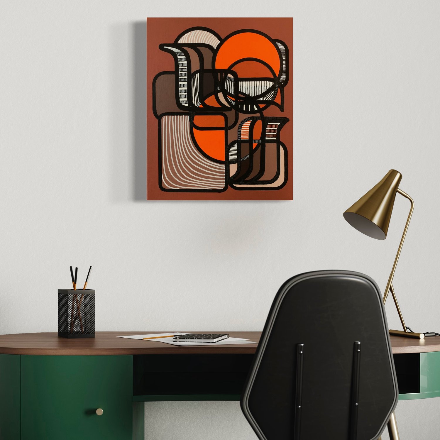 Image of 'Radiant Earth' Acrylic Painting on Stretched Canvas