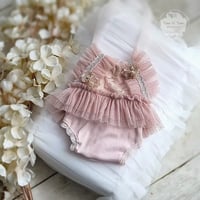 Image 1 of Newborn body-dress - Carlie - pink | photo props