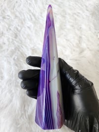 Image 7 of 7" Sardonyx Agate Crystal Towers | White | Purple 6 - Styles