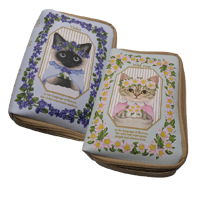Image 2 of 💐😺Wildflower Cat Zip Pouch😺💐