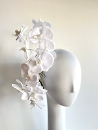 Image 1 of White orchid headpiece