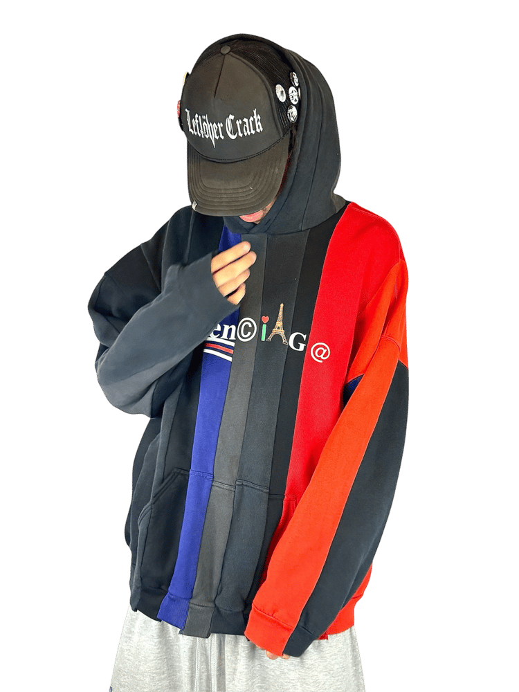 Image of Balenciaga 2021 Tokyo Exclusive Cut-Up Hoodie