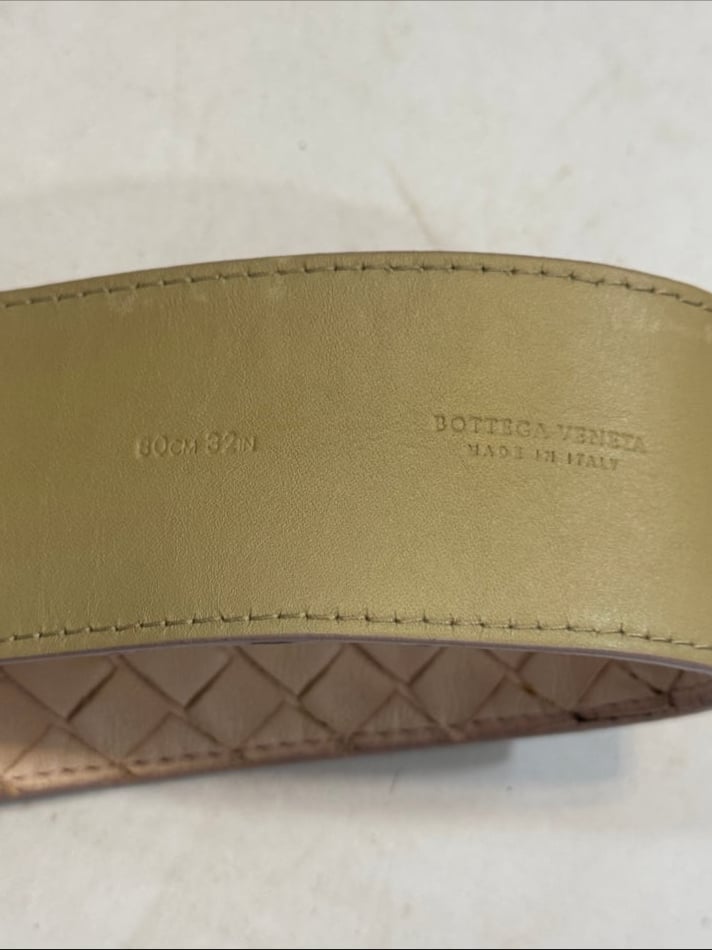 Image of Bottega Veneta Pink Weave Belt